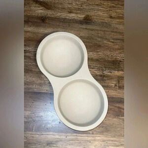 Pampered Chef 2194 Double Egg Cooker Stoneware Made in USA Microwavable